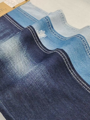 kupować 85% Bawełna 15% Poliester Nietkanina Denim Tkanina 8.3oz Ciemny Indigo JSD3104-1 online manufacture