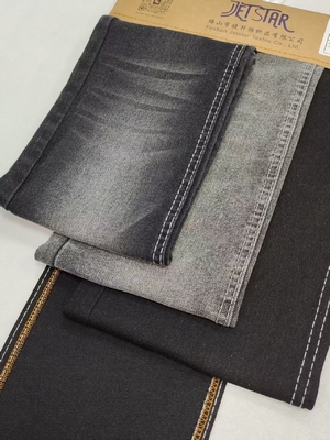 kupować 11oz ciężki materiał o szerokości 180cm, czarny/czarny, tkany denim z wysokim spandexem JSD3320A do dżinsów online manufacture