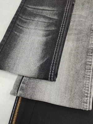 kupować 78% bawełna 11,8 uncji ciężka waga Twill styl Czarny/Czarny wysoki rozciąg denim tkanina JSD3048A dla mężczyzny dżinsy online manufacture