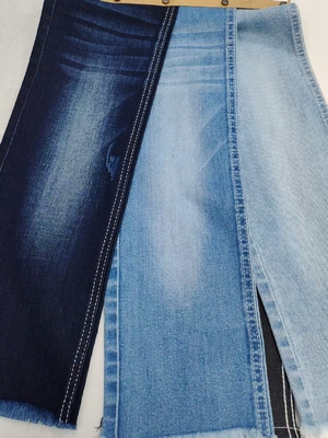 kupować 8.8oz Tkanina dżinsowa Siro Yarn Warp Slub Dark Indigo Denim o splocie 10+10*16/55 do dżinsów damskich online manufacture