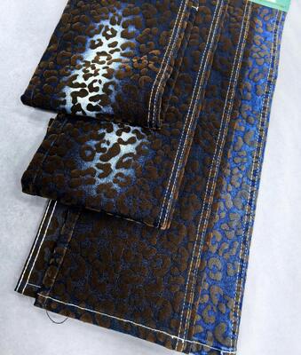 kupować Brown Leopard Print Twill Style Denim Fabric For Jacket Or Coat  10.5oz 70%Cotton online manufacture