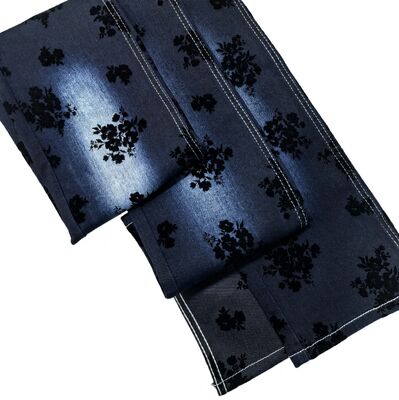 kupować Czarna róża z tkaniny denimowej Twill Style Stretch dla damskich dżinsów lub kurtki produkcja online