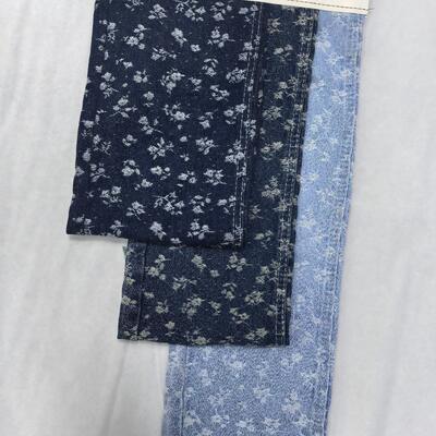 kupować Flower Jacquard Denim Tkanina 10oz Średnia waga 10S dla damskich dżinsów w magazynie produkcja online