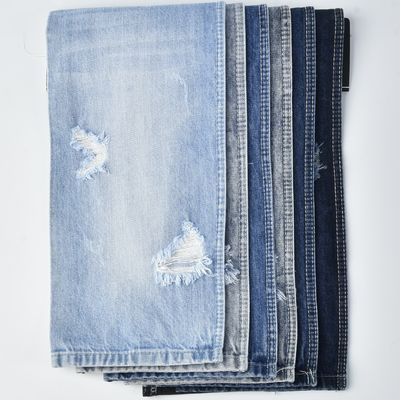 11.9oz Powtarzalna na kurczenie bawełna poliester Spandex Błękitny Stretch Denim Tkanina