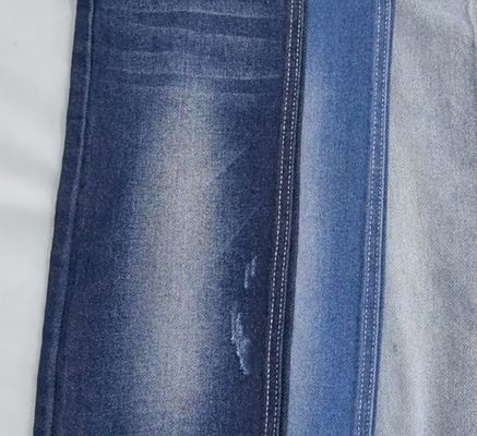 Rozciągliwy, średnio rozciągliwy, ciemnoniebieski dżins 11.4 oz JSD3042 z przędzą 8OE*16/70TR i rozciągliwością