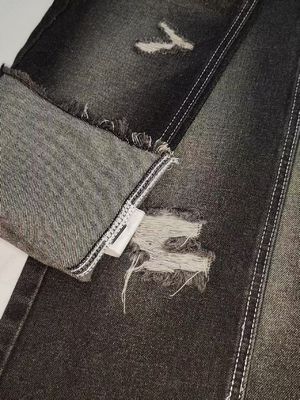 12.2OZ TKANINA DENIMOWA W STYLU TWILL CZARNO/BIAŁA o konstrukcji 7*7 Do dżinsów męskich